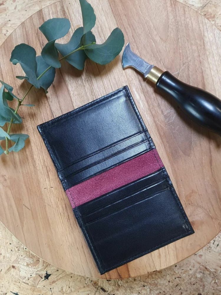 Black and purple wallet