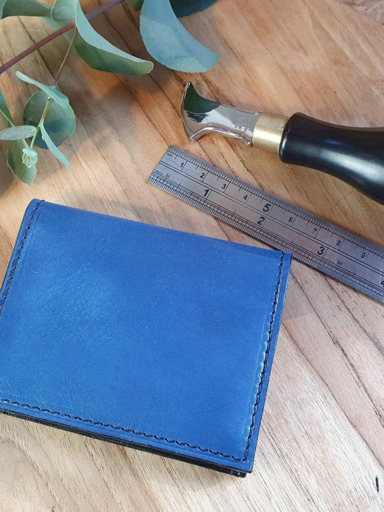 Blue leather wallet