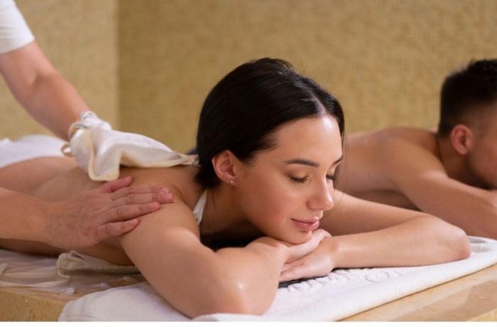 Couples back massage...