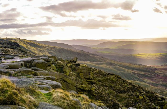 View of peak district national park