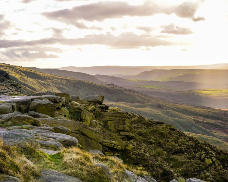 View of peak district national park