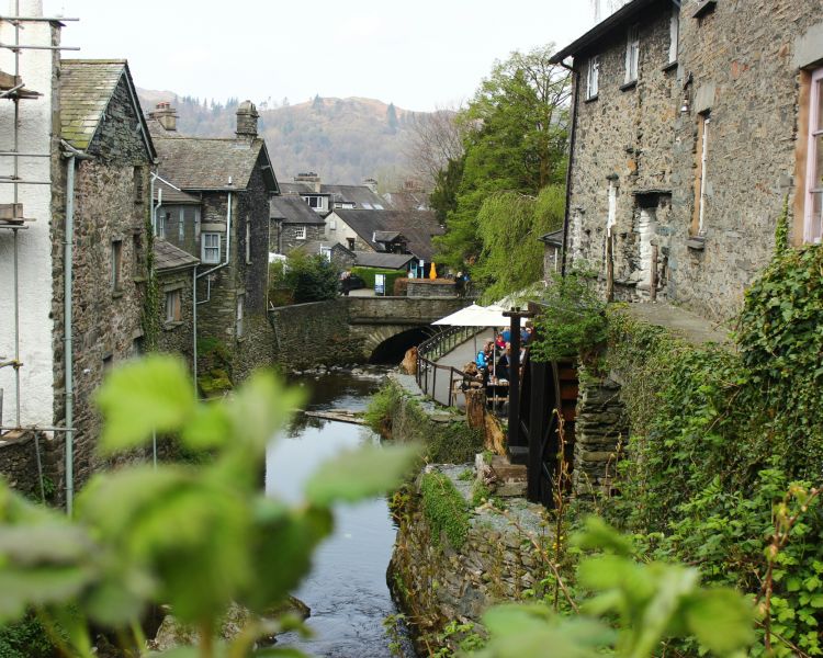 Town of ambleside in the lake district