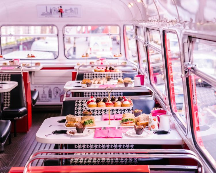 afternoon tea bus tour in london by b bakery