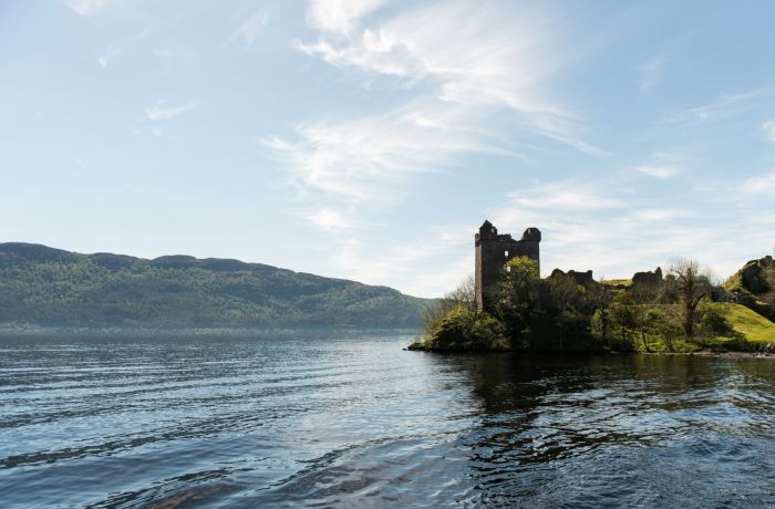 View of loch ness in the scottish highlands
