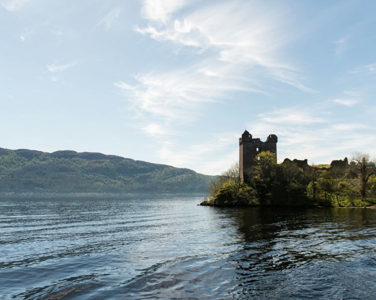 View of loch ness in the scottish highlands