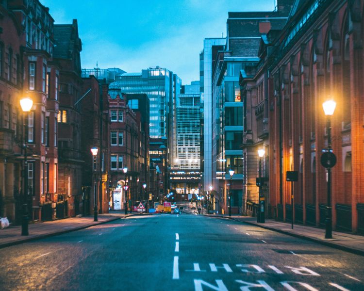 Street in birmingham city centre