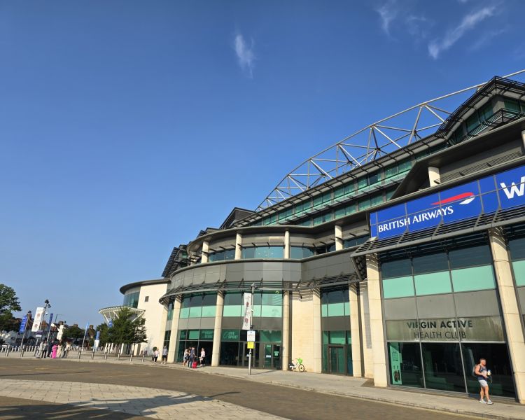 entrance of twickenham stadium on a london break for two