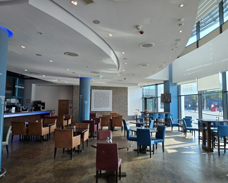dining area at the london twickenham stadium hotel on a london break for two