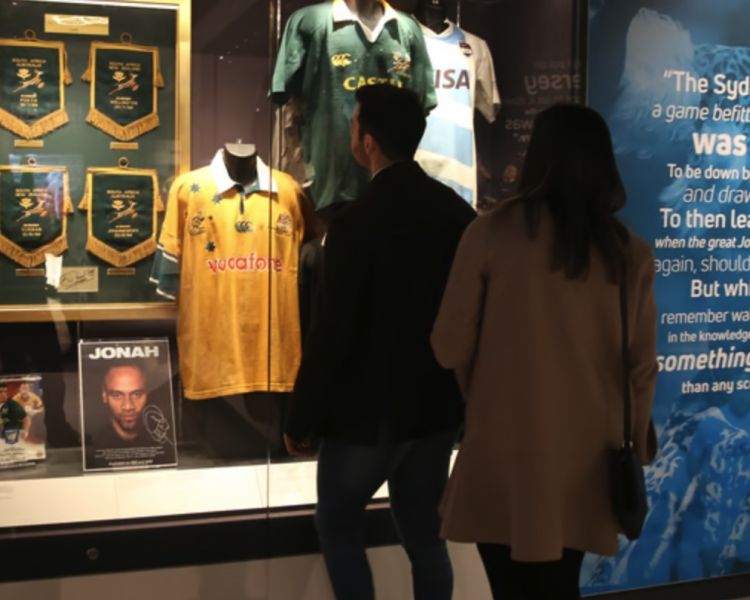 exhibitions at the world rugby museum on a twickenham stadium tour on a london break for two