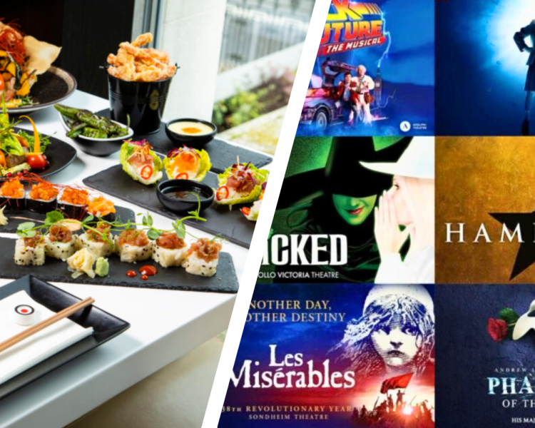 Choice of theatre show with pre theatre sushi and asian tapas