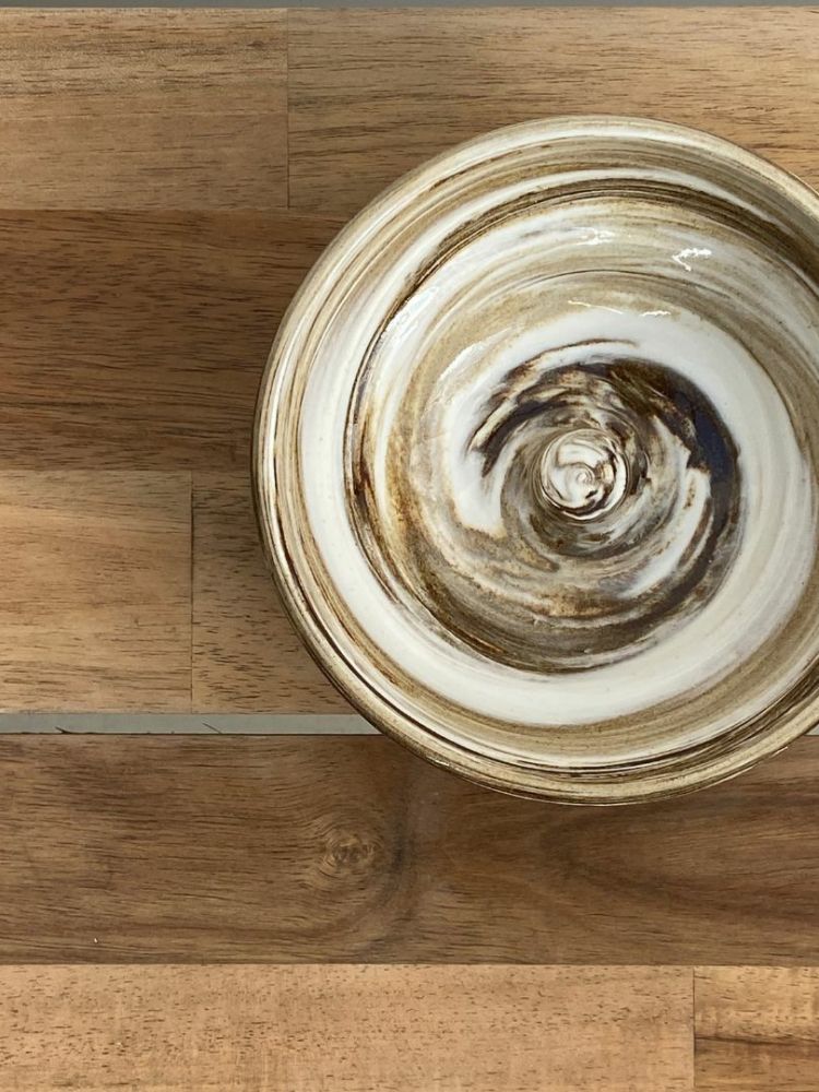 Marbling workshop ceramic bowl