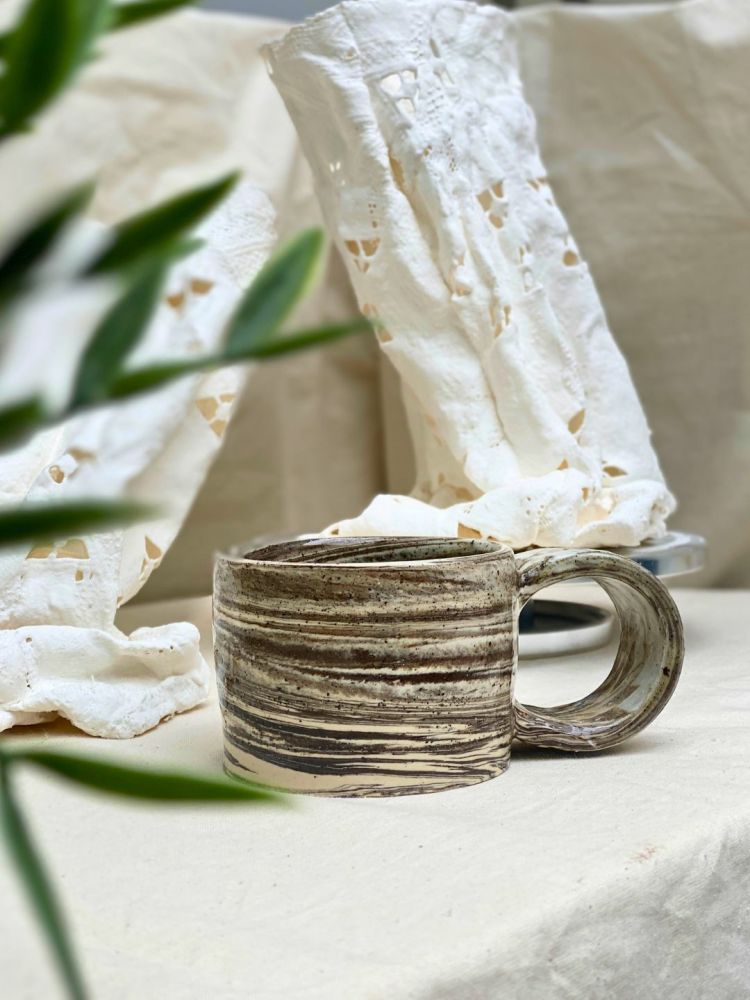 Marbled ceramic mug