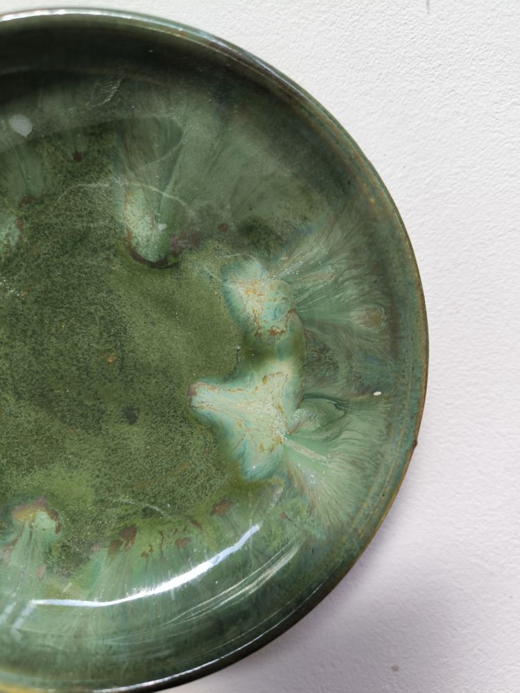 Green ceramic plate