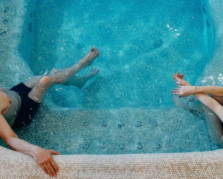 Couple in jacuzzi