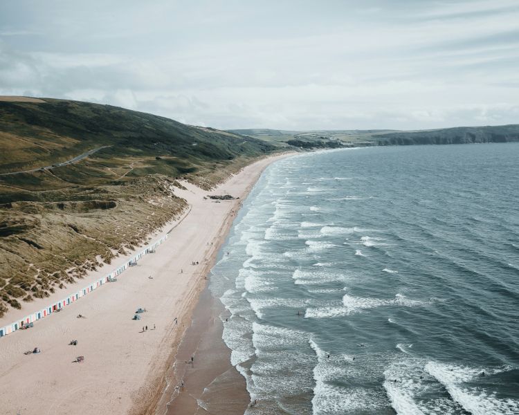 Woolacombe beach in north devon