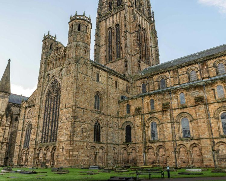 View of durham cathedral in the sunshine