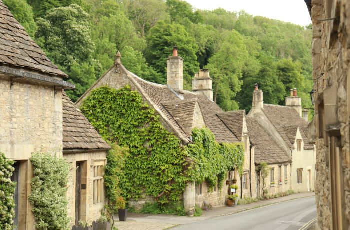View down the high street of cirencester in gloucestershire