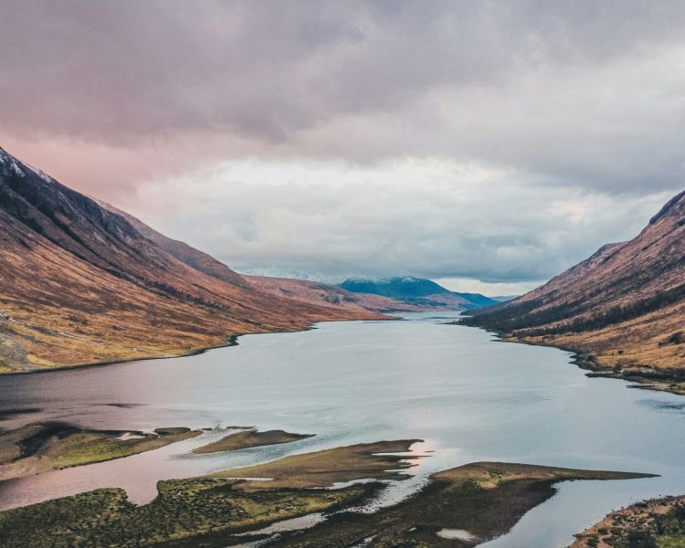 View of a lake at glencoe...