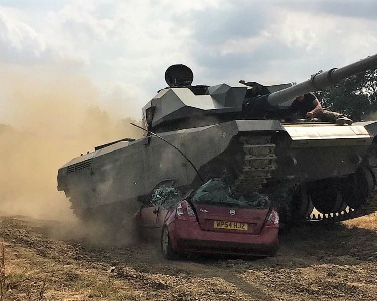 the chieftan tank from fast and furious six crushing a car on a tank driving experience day