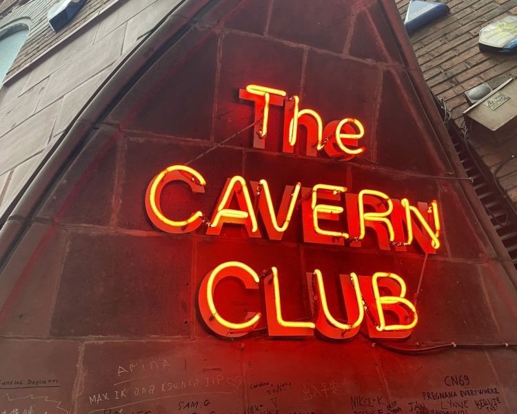 the cavern club sign beatles walking tour