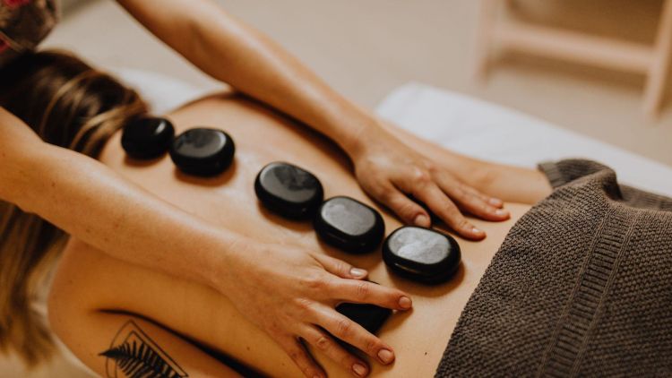 Woman having a massage treatment