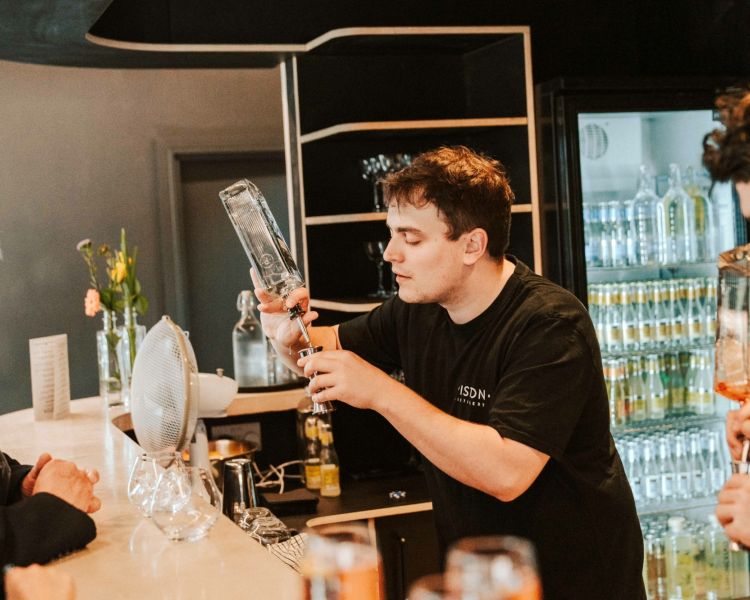 cocktail making on a gin making experience