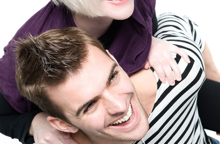 a man and a woman on a professional couples photoshoot experience