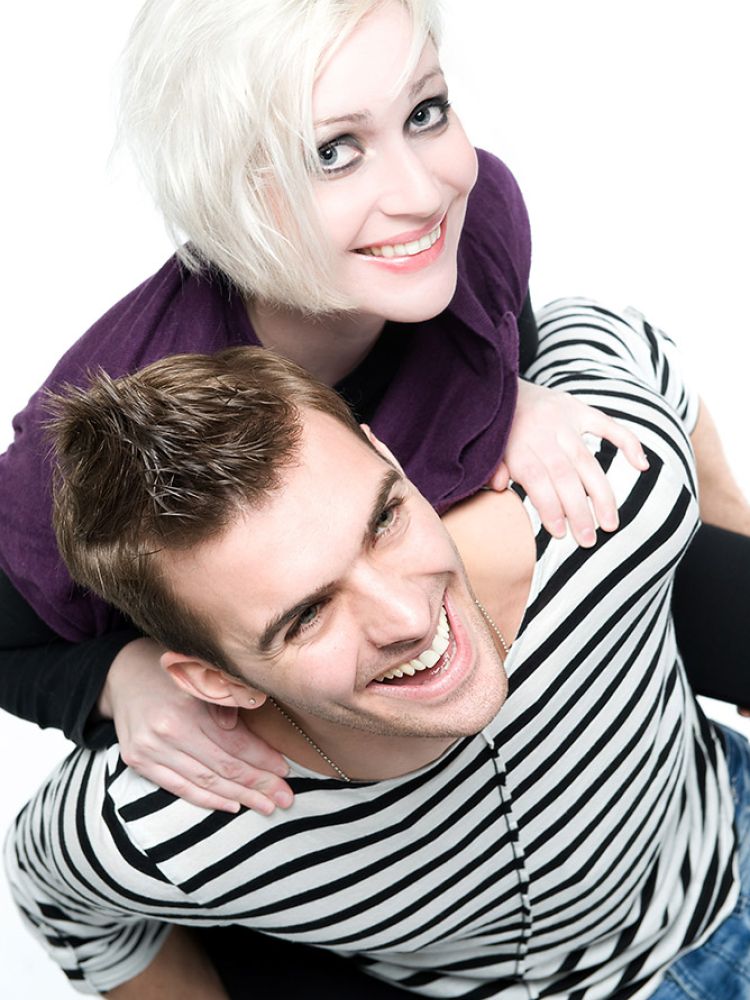 a man and a woman on a professional couples photoshoot experience
