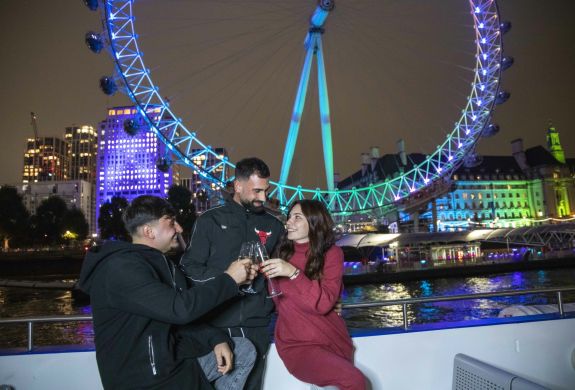 Guests Outside on the London Sightseeing Evening River Cruise