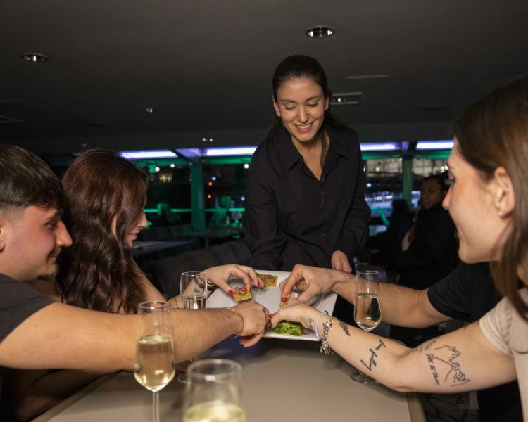 Canapés on the London Sightseeing Evening River Cruise