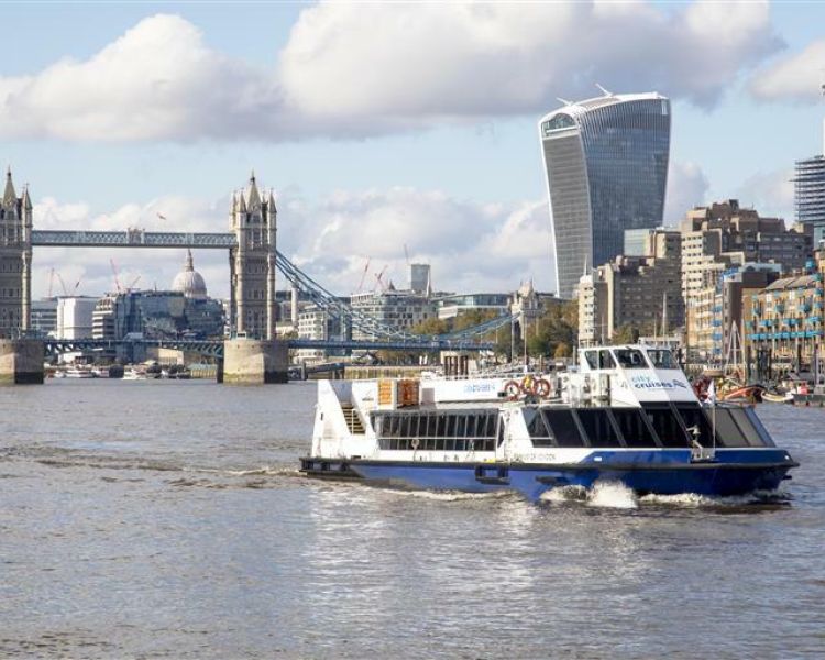 View of the London Bridge from the London River Cruise