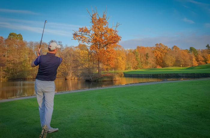 Golfer on a golf course