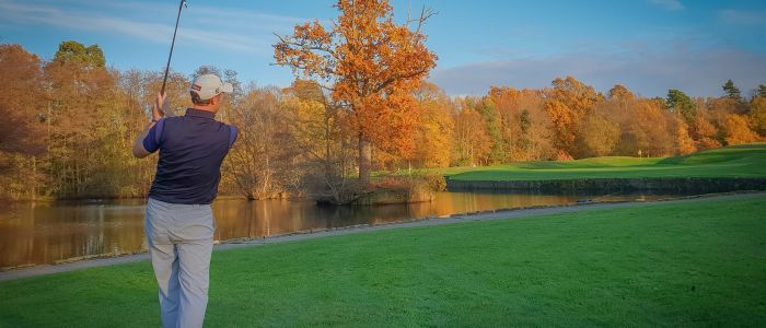 Golfer on a golf course