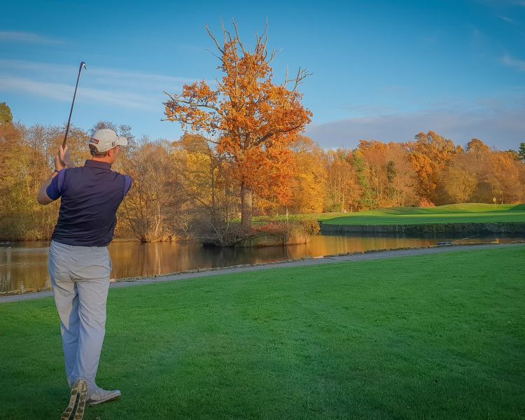 Golfer on a golf course