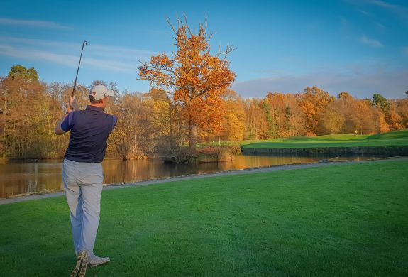 Golfer on a golf course