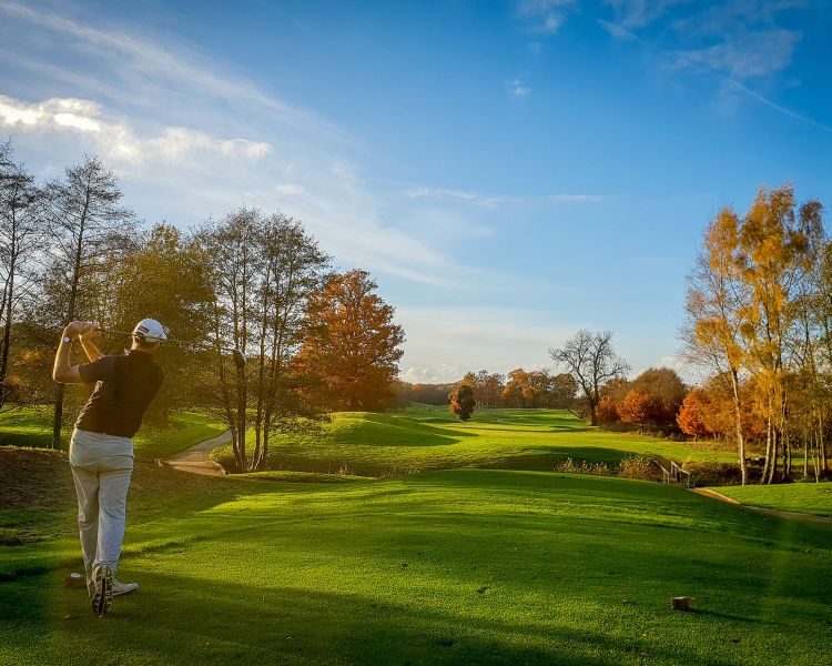 Golf course in autumn