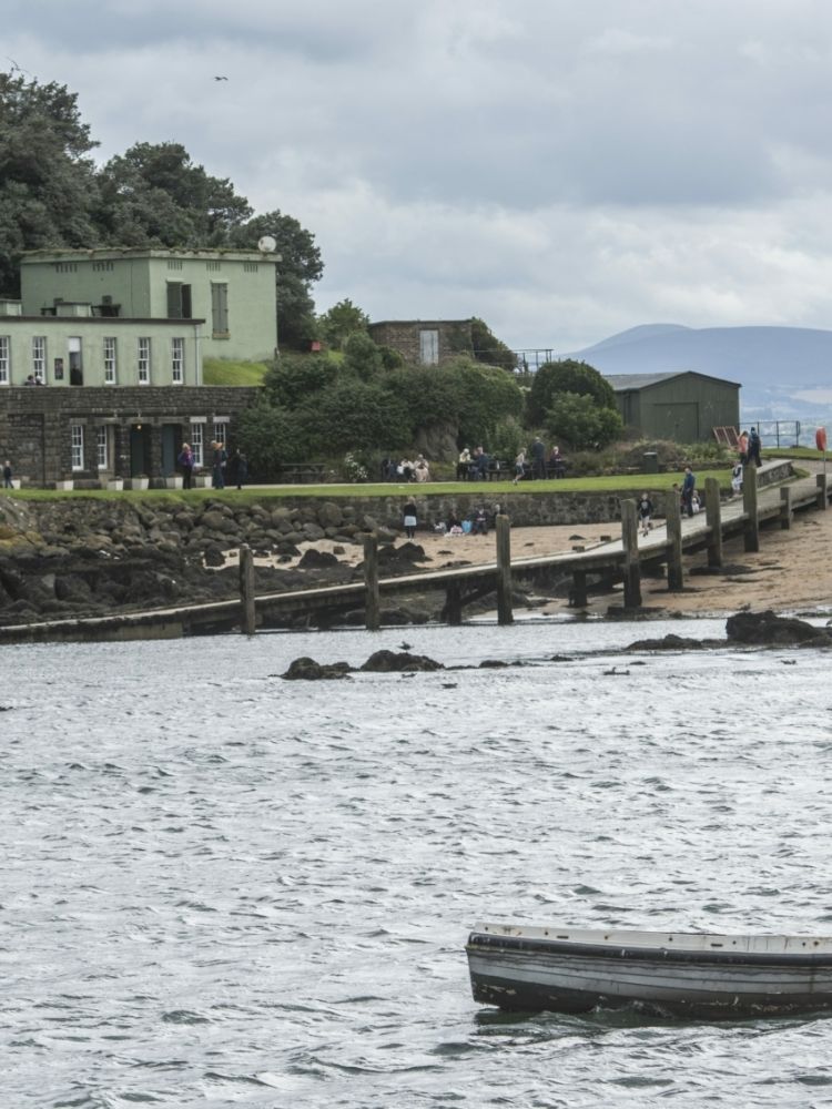 the view of a harbour seen on a daytime sightseeing cruise in scotland