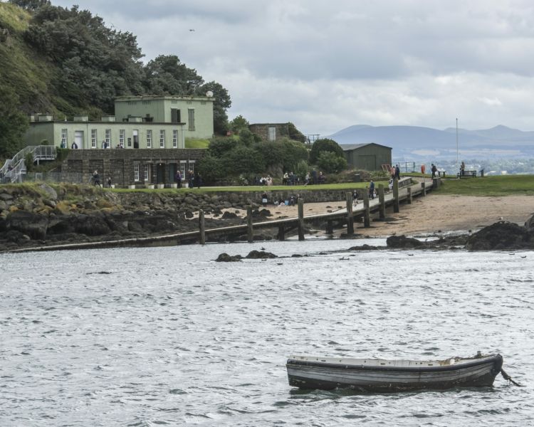 the view of a harbour seen on a daytime sightseeing cruise in scotland