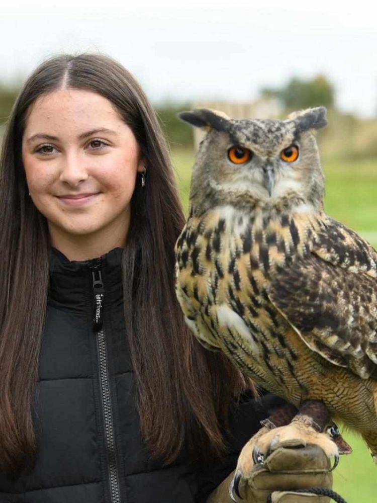 Lady holding an owl