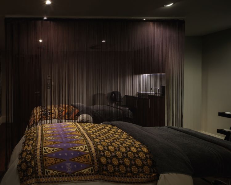 The comfy treatment beds in the treatment room of the westerwood spa hotel in glasgow