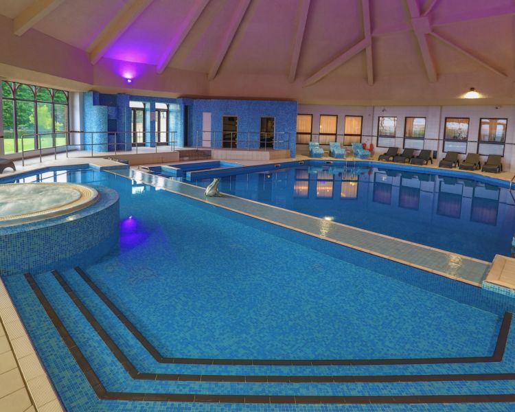 The swimming pool at the westerwood spa hotel in glasgow