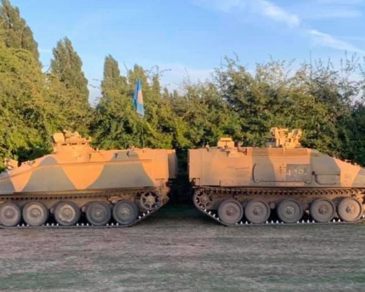 two tanks end to end seen on a scorpion firing tank driving experience day