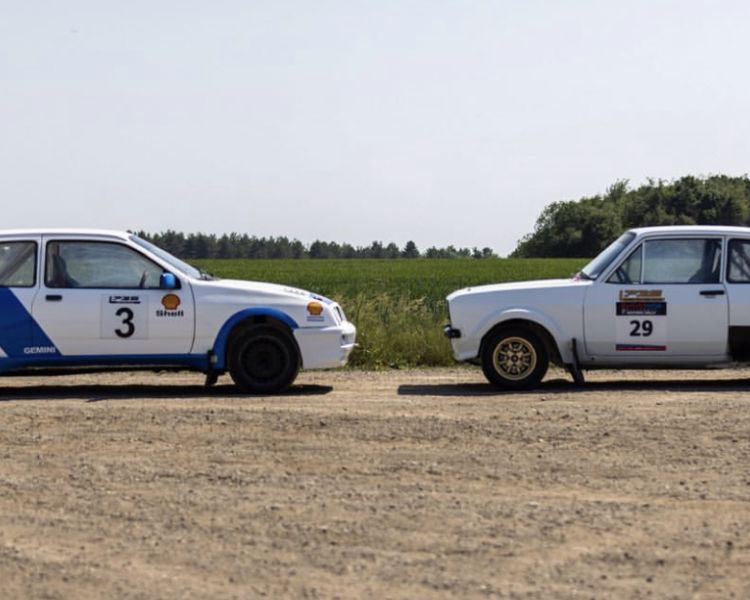 rally cars parked up for a rally driving experience day