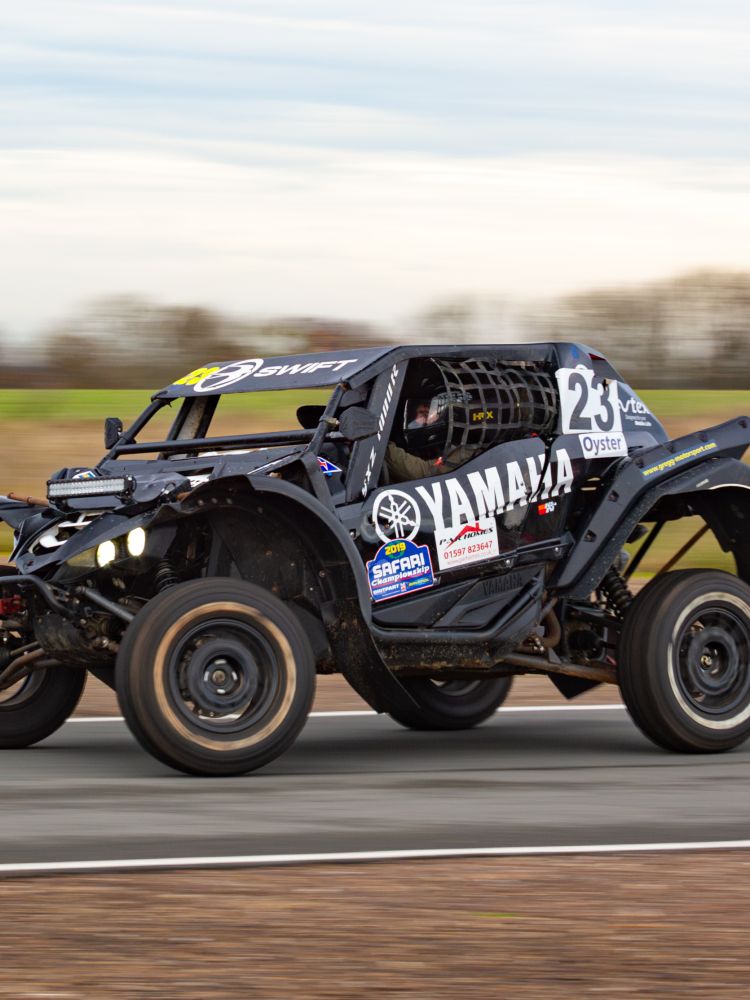 a yamaha xyz1 000r dakar rally prepared yamaha on a track for a jump driving experience