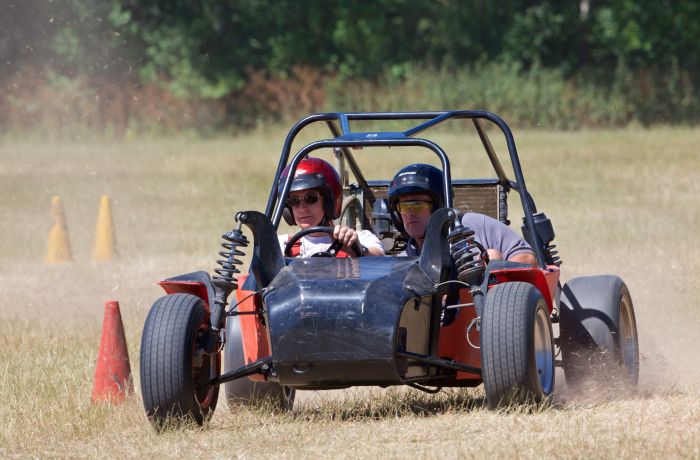 Action shot of the Apache Rally Car