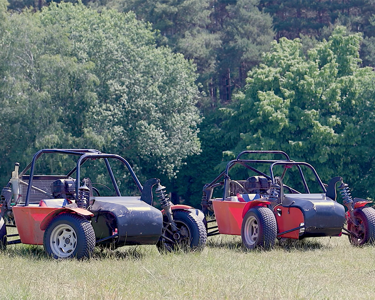 View of the Apache Rally Cars