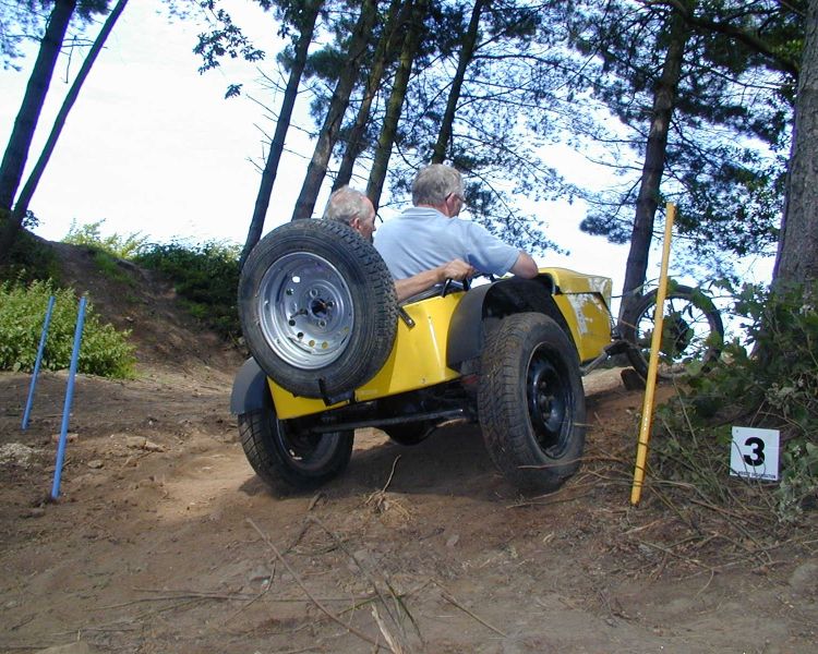 two people on a sporting trials car experience