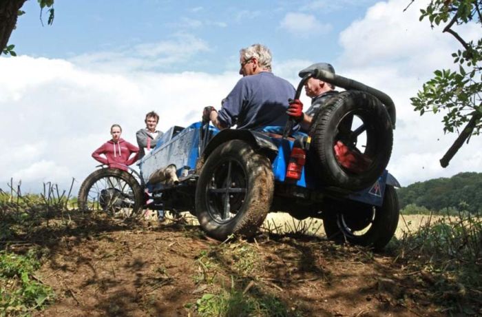 A group of people on the Sporting Trials car Experience