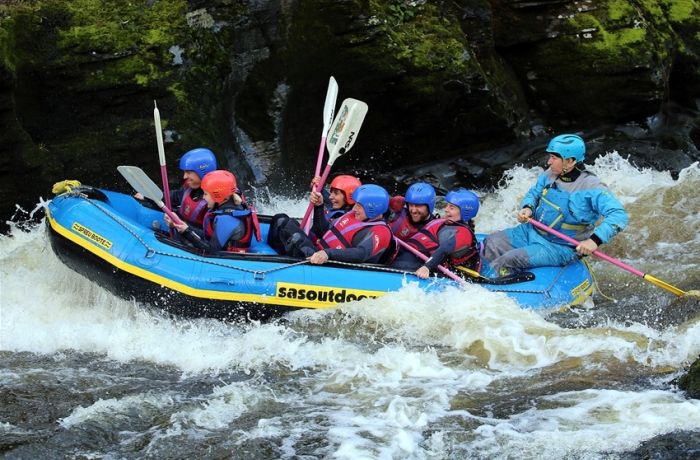 Whitewater rafting in wales