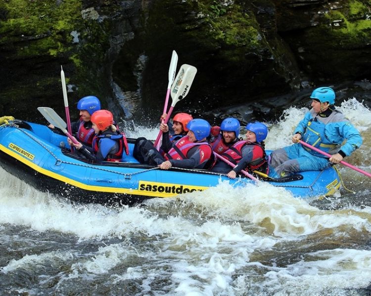 Whitewater rafting in wales